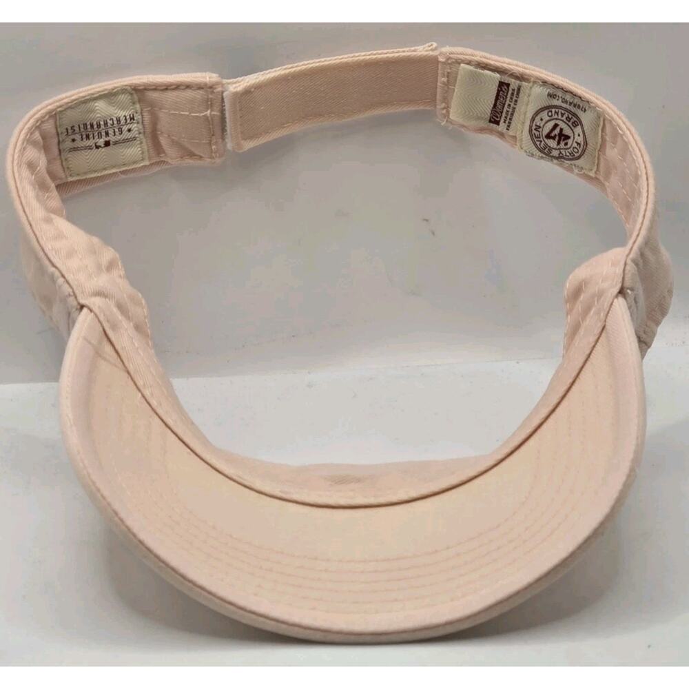 Genuine Chicago Cubs Pink Visor 47 Brand MLB Red C Logo Hook And Loop Strap - Picture 8 of 10
